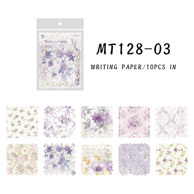 10PCS Flower opening series material paper