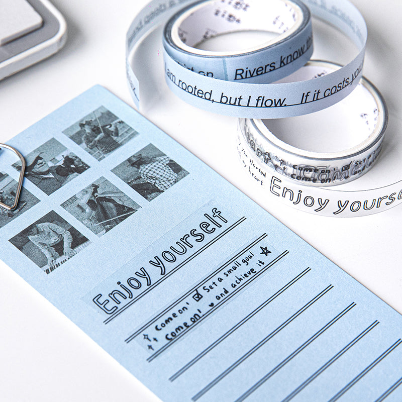 3PCS English quotations series PET Tape