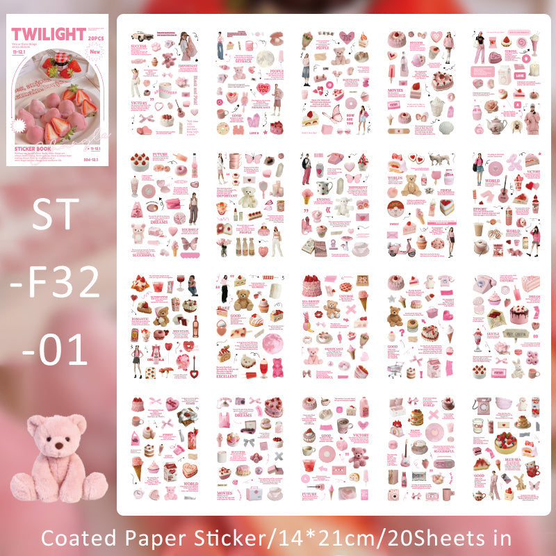 20Sheets Sweet Past Series sticker book