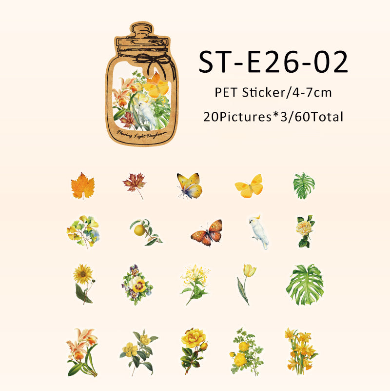 60PCS Nature everything in the bottle series sticker