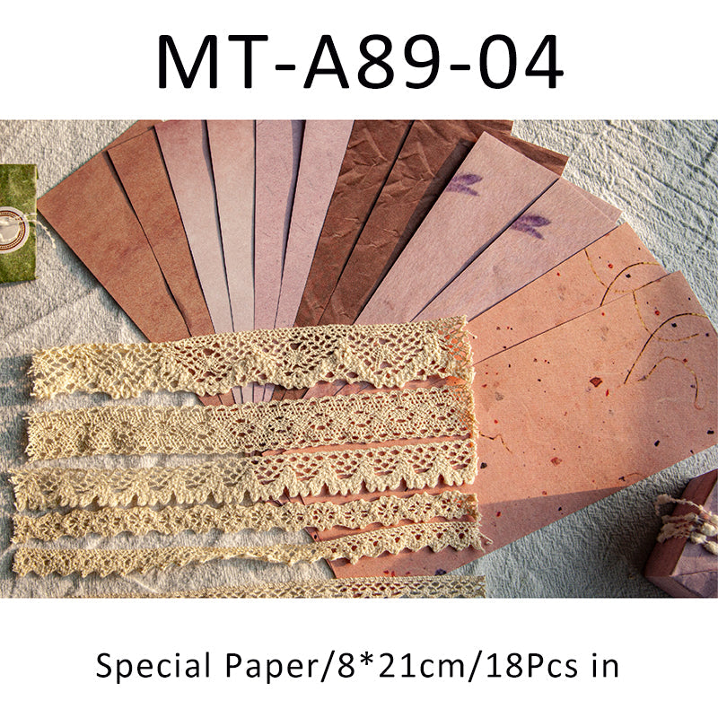 18PCS Saruo series material paper