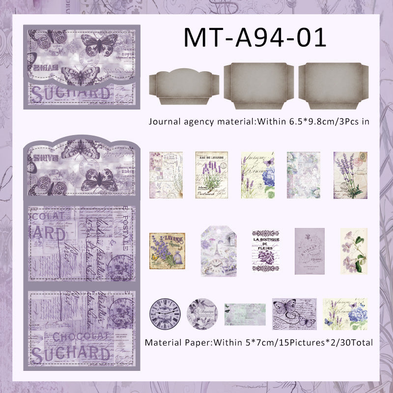 30PCS The faith of the maiden series material paper set