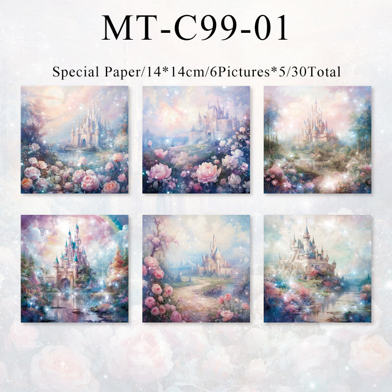 30PCS Love letter of starry sky series material paper