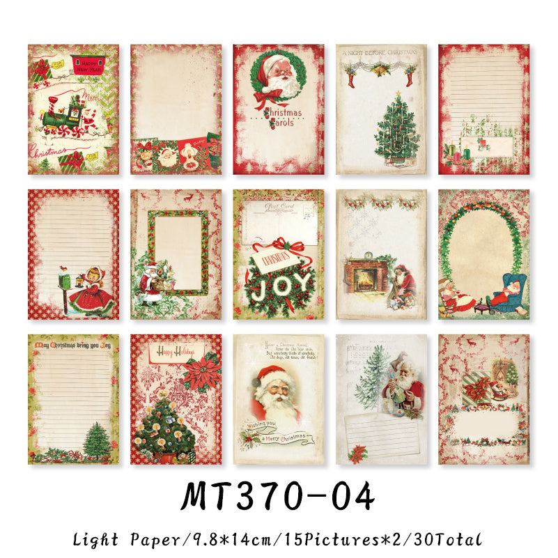 30PCS Christmas album series material paper