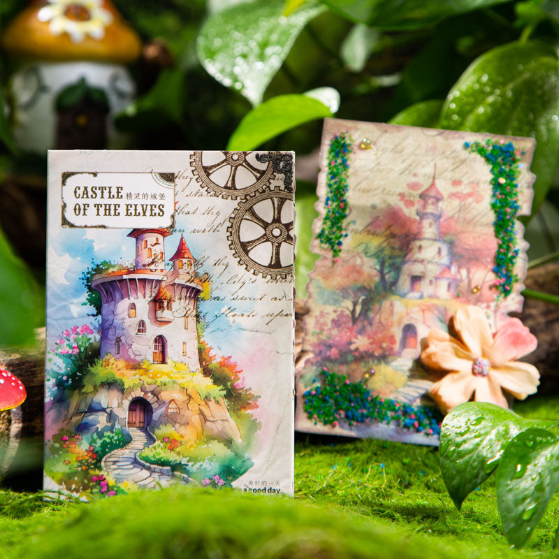 30PCS The castle of Elves series material paper