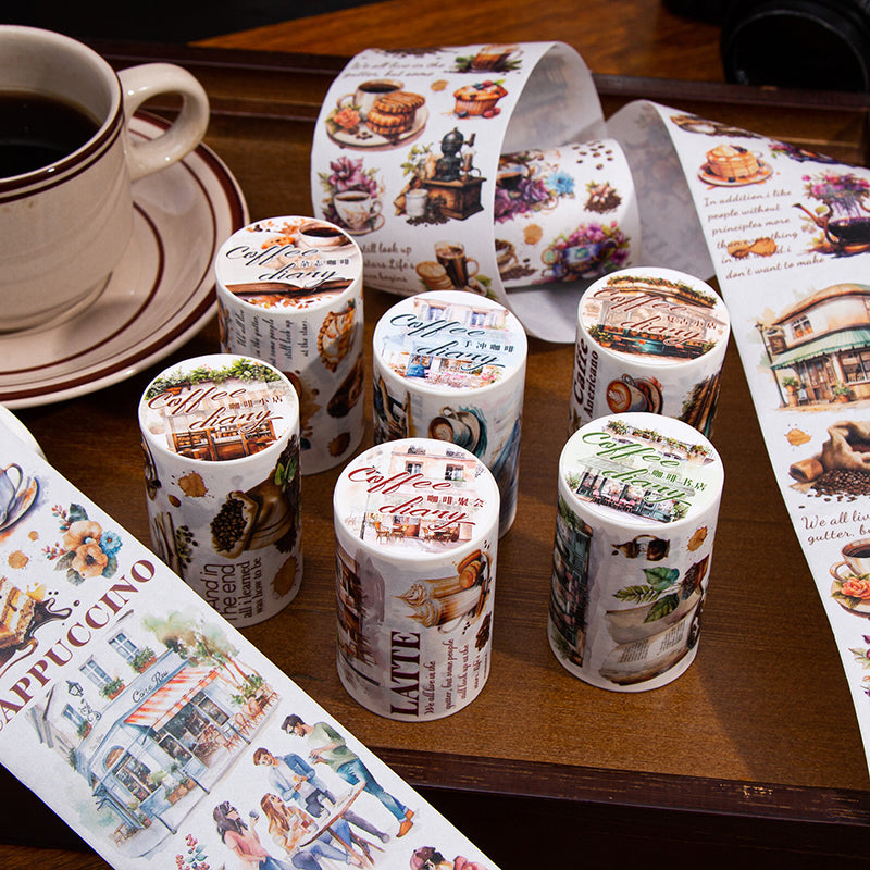 Coffe check-in diary series washi tape