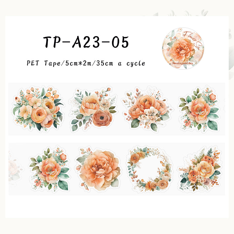 Meet the Sea of Flowers series Die Cutting PET Tape