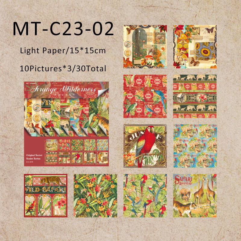 30PCS The Original Secret Land series material paper