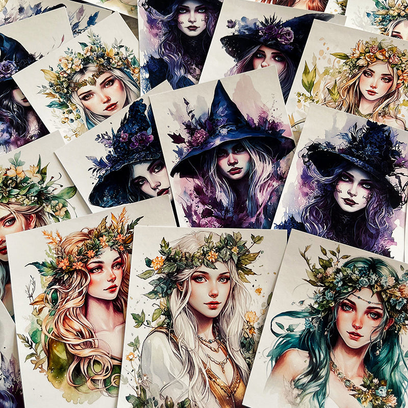 24PCS Fairy witch material paper