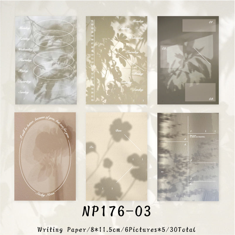 30PCS Nikko Flower Island series note paper