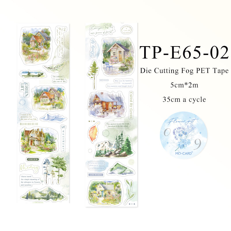 Happy Days Series Die Cutting Fog PET Tape