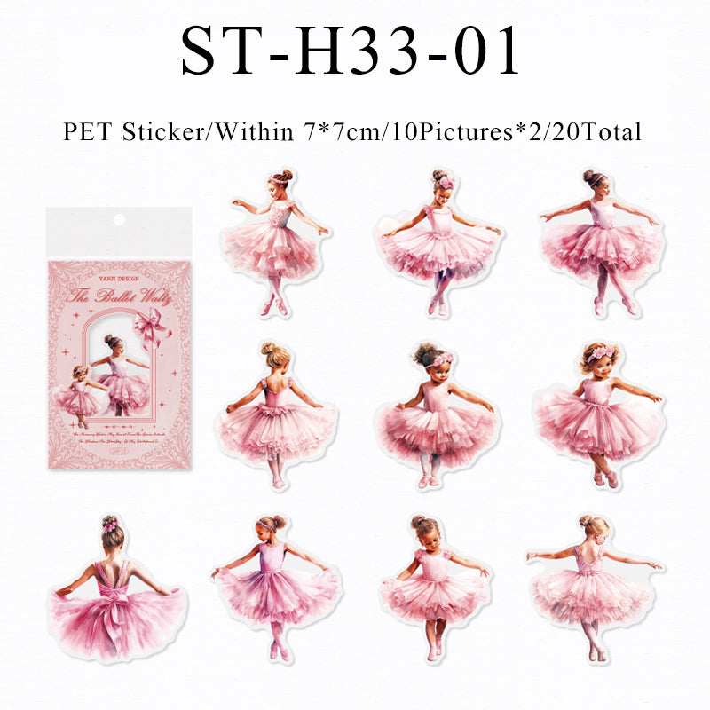 20PCS Ballet Waltz series sticker