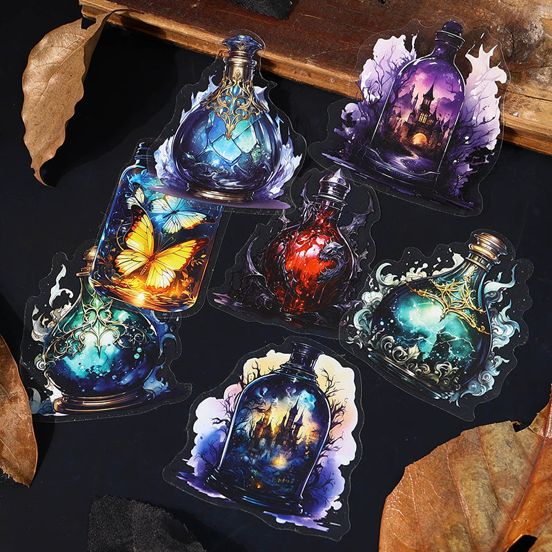 12PCS Fantasy in bottle series sticker