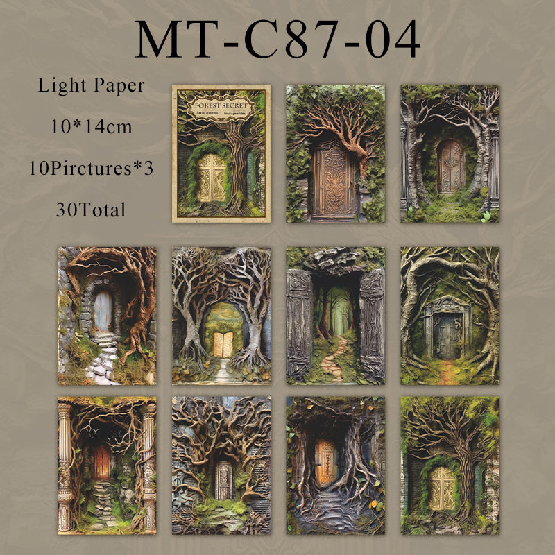 30PCS The Secret Forest series material paper