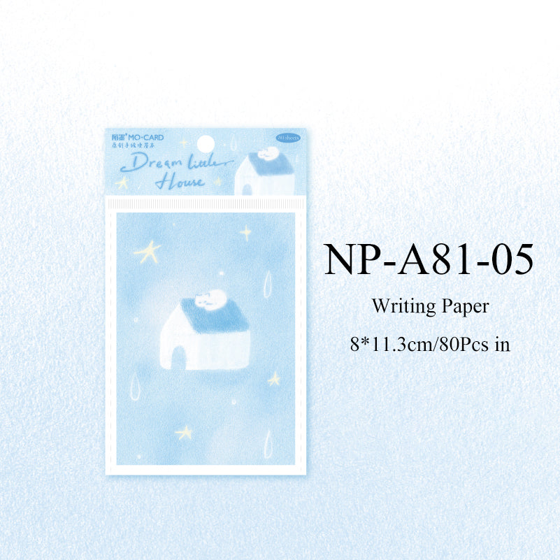 80PCS Blue Dream Series note paper