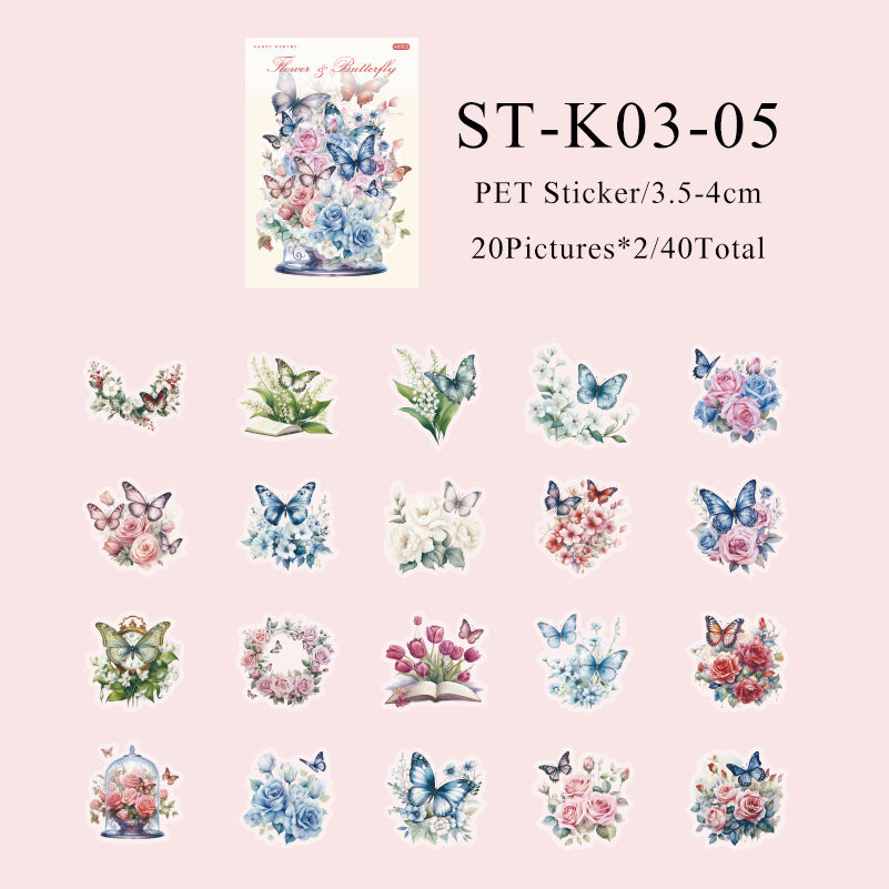 40PCS Forest pasture series sticker