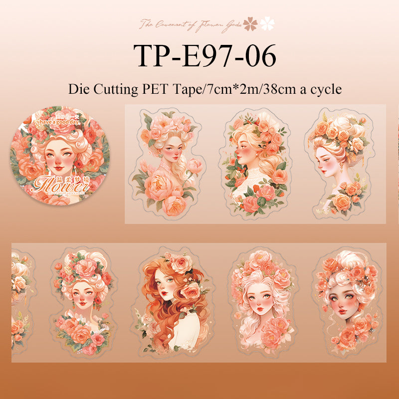 Flower God Covenant series Die Cutting PET Tape