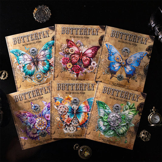 20PCS Mechanical butterfly series sticker