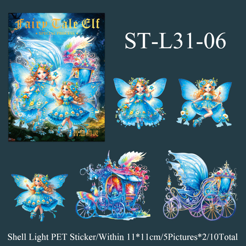 10PCS Fairy tale Elf series sticker