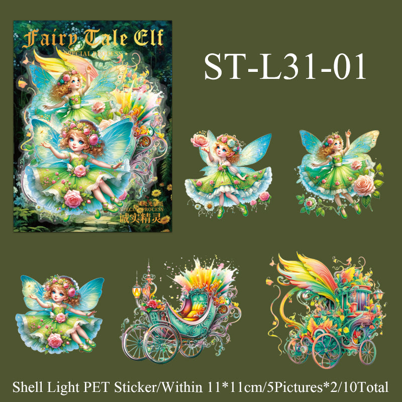 10PCS Fairy tale Elf series sticker