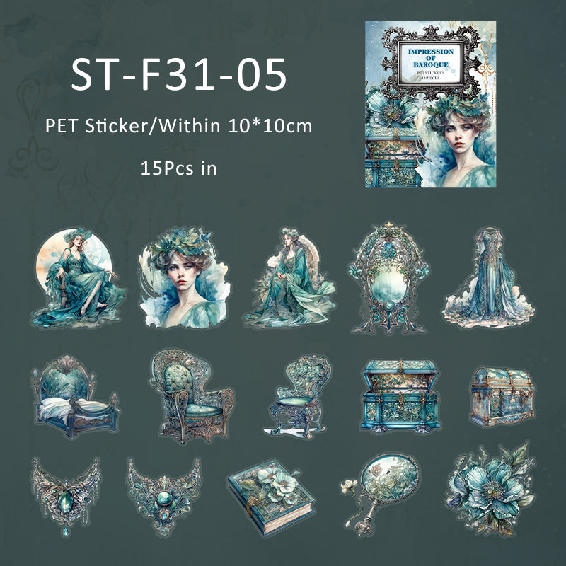 15PCS Impression Of Baroque series sticker