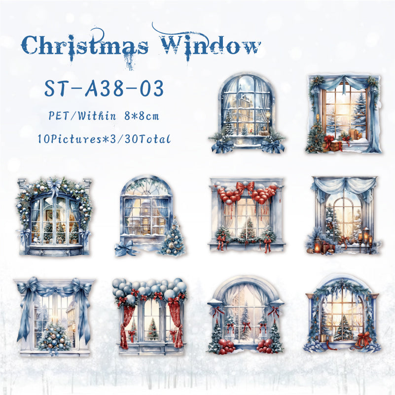 30PCS Christmas Window series sticker