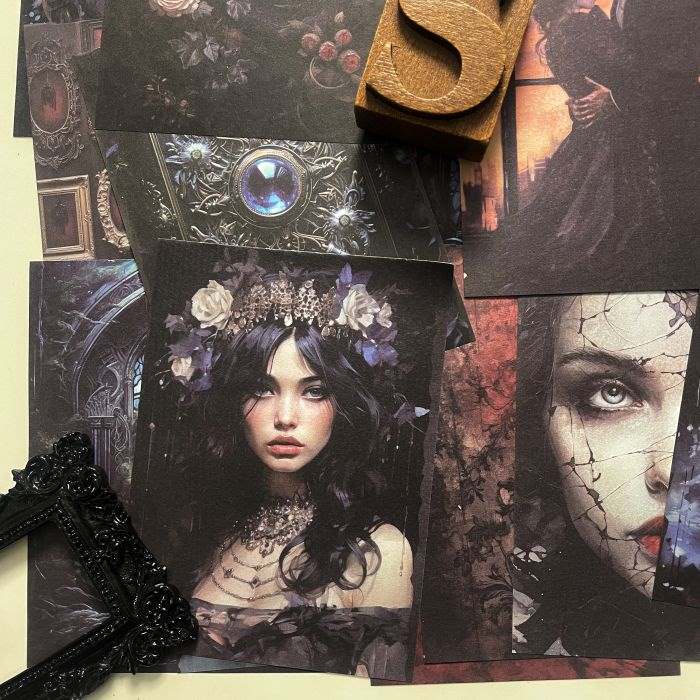 Mystic Gothic Collage Paper 40PCS