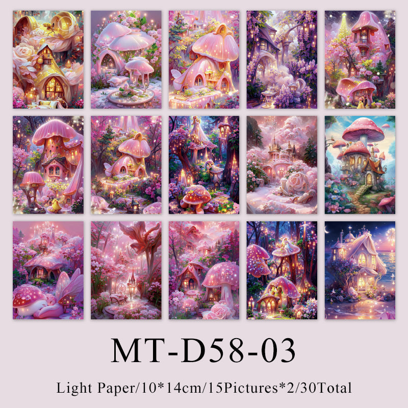 30PCS Mayfly dreamland series material paper