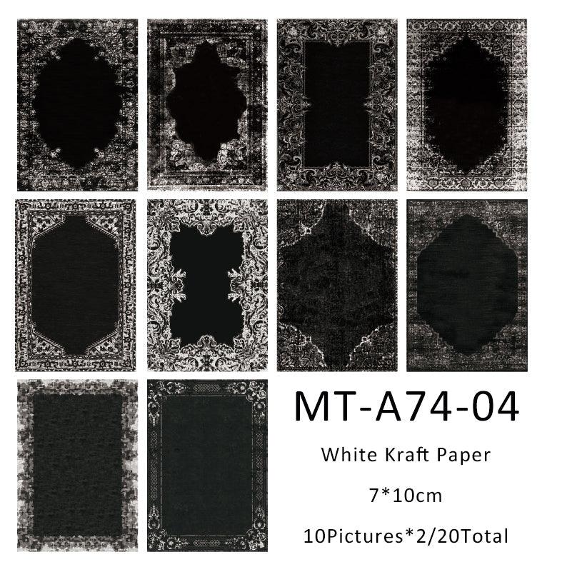 20PCS The Forgotten Times series material paper