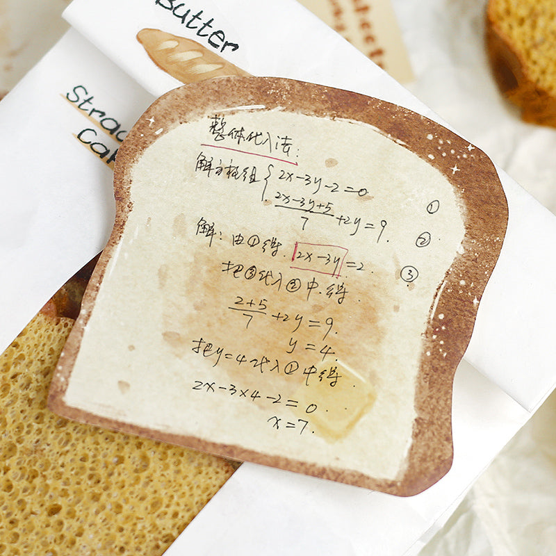 30PCS Memory bread series note paper