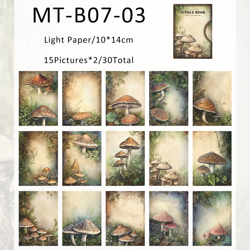 30PCS Jungle book series material paper