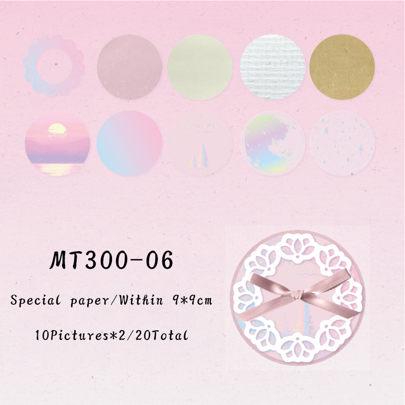 20PCS Pick a sunset series material paper