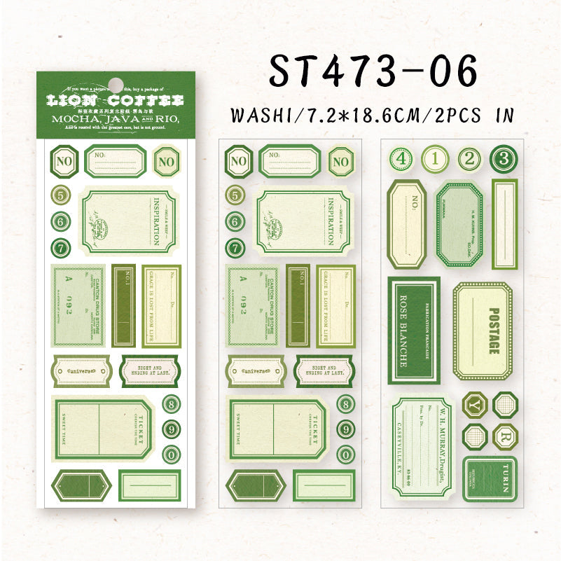 2PCS Label collection series sticker