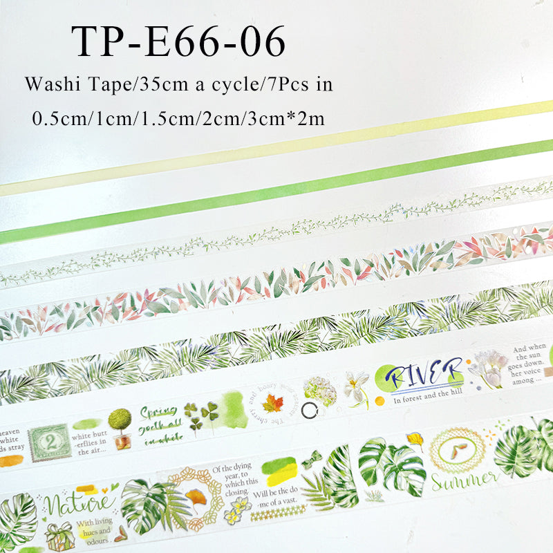 7PCS Flowery series Washi Tape