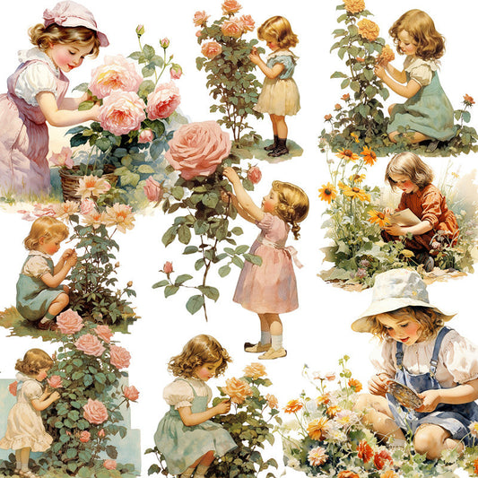 20PCS Rose Garden Girl sticker