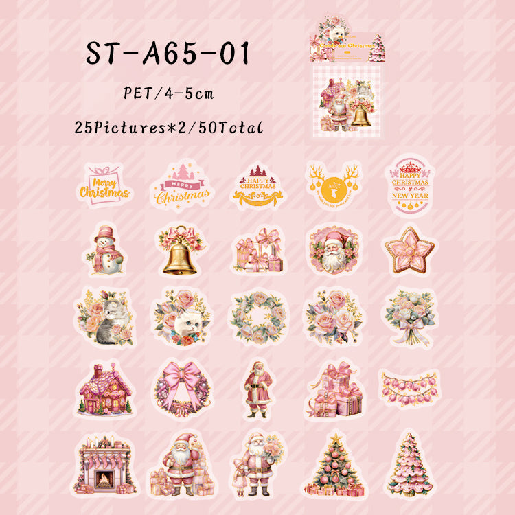 50PCS Colorful Christmas Series sticker