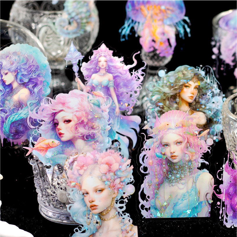 11PCS Deep sea shimmer series sticker