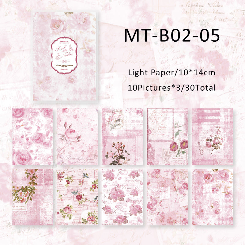 30PCS Inflorescence series material paper