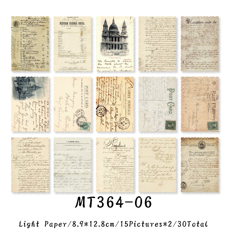 30PCS Twilight and poetry series material paper