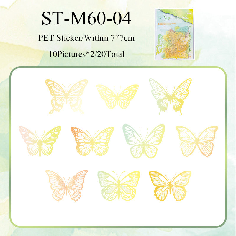 20PCS Dancing butterfly series sticker