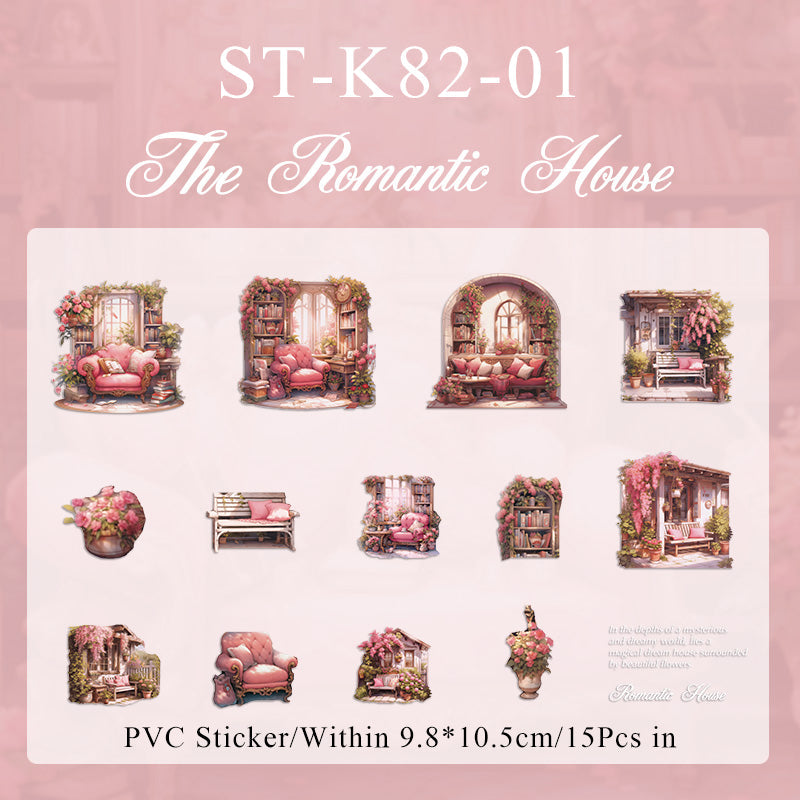 15PCS Dream House Series sticker