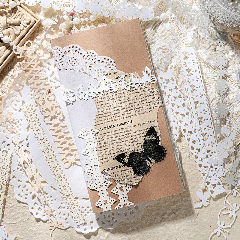 20PCS Dream lace story series material paper