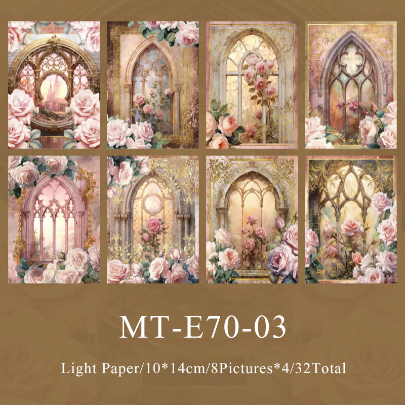 32PCS Baroque dream series material paper