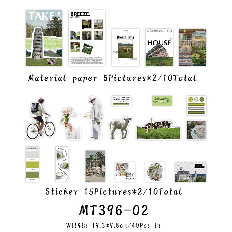 40PCS The Time Traveler series material paper