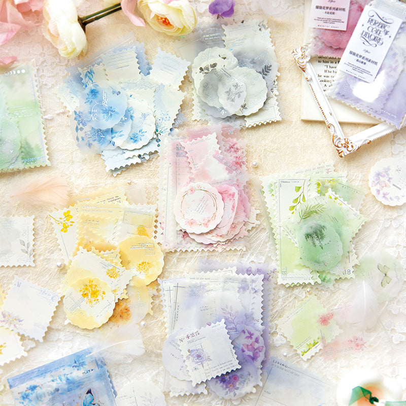 20PCS Misty Flower Dream series material paper