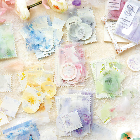 20PCS Misty Flower Dream series material paper