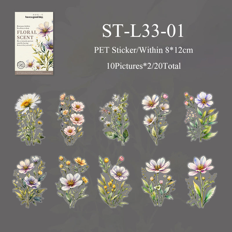 20PCS Floral Scent series sticker