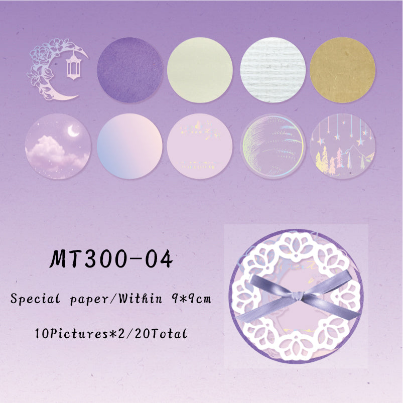 20PCS Pick a sunset series material paper