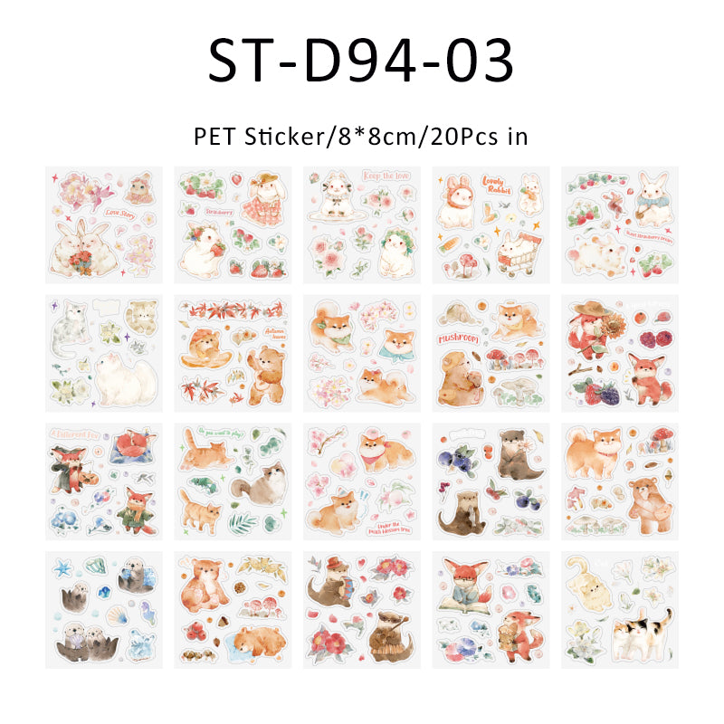 20PCS Cozy little time series sticker