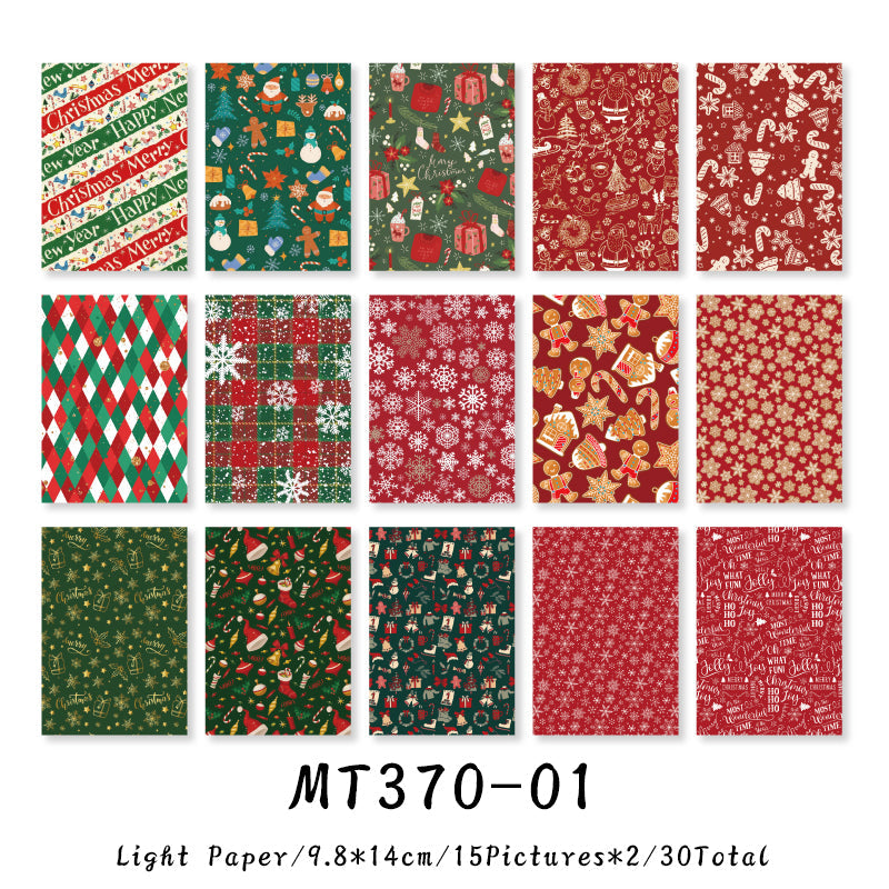 30PCS Christmas album series material paper